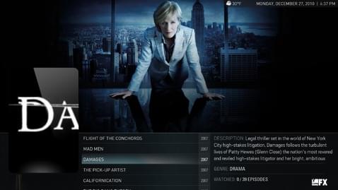 Screenshot of TV listing